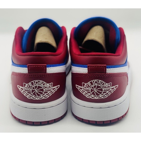 NEW Nike Air Jordan 1 Low Deep Red Blue Pomegranate DC0774-604 Women's Sz Multi - Picture 4 of 6